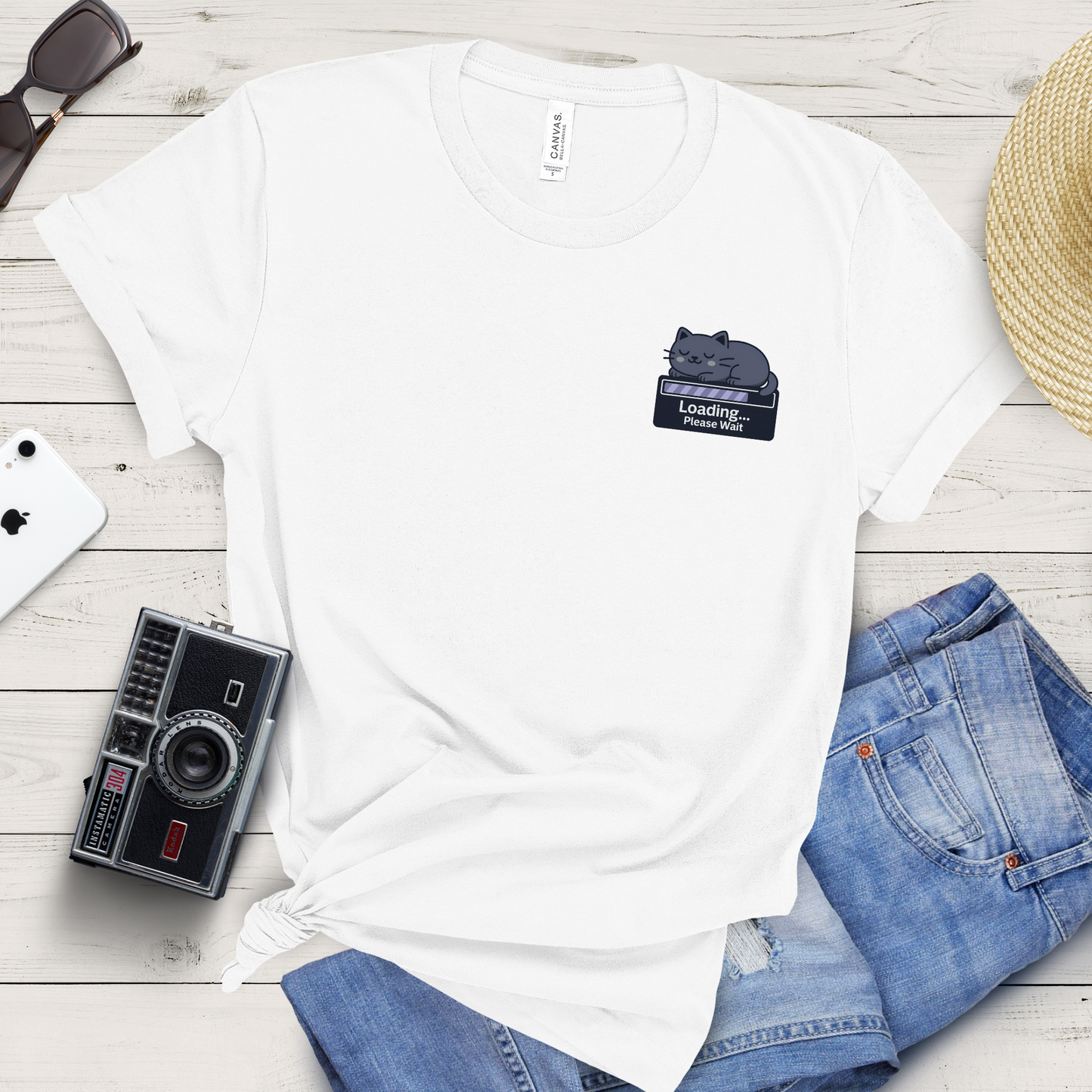 Buffering Meow Women’s Slim Fit Tee