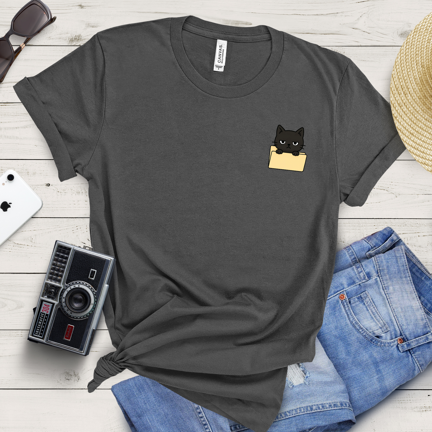 Hidden Folder: Cat Inside  T-shirt