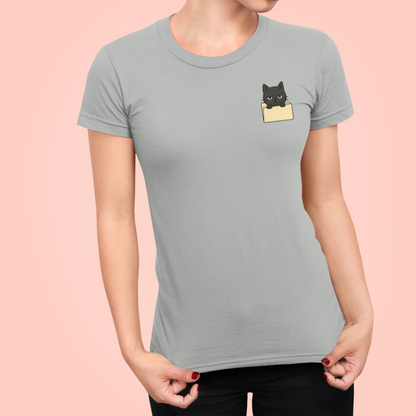 Hidden Folder: Cat Inside Women’s Slim Fit Tee