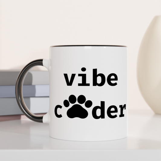 Vibe Coder (Paw Edition) 11oz Ceramic Two Tone Mug