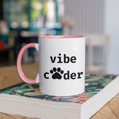 Vibe Coder (Paw Edition) 11oz Ceramic Two Tone Mug