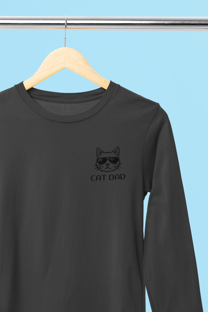 Pixel Cat Dad Longsleeve Tee