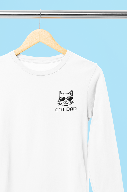 Pixel Cat Dad Longsleeve Tee