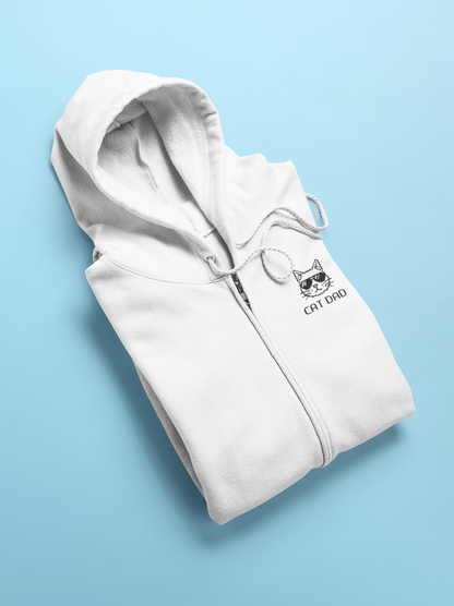Pixel Cat Dad Zip Hoodie