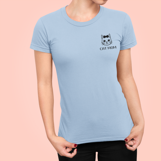 Pixel Cat Mom Women’s Slim Fit Tee