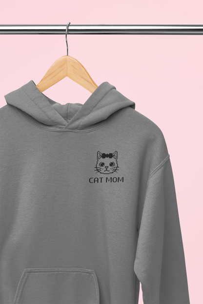 Pixel Cat Mom Hoodie