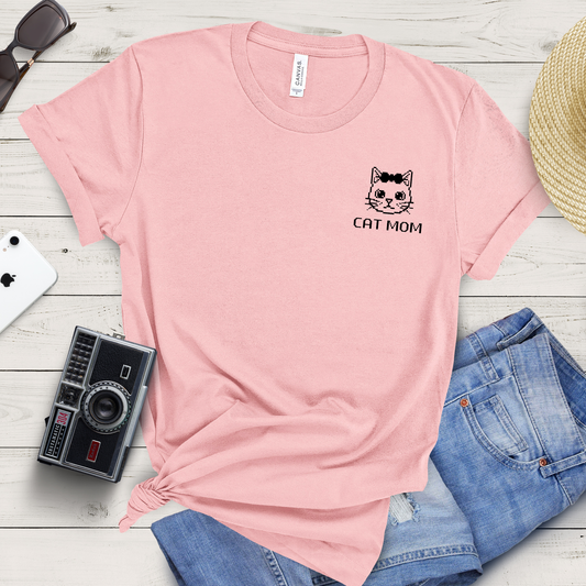 Pixel Cat Mom T-shirt