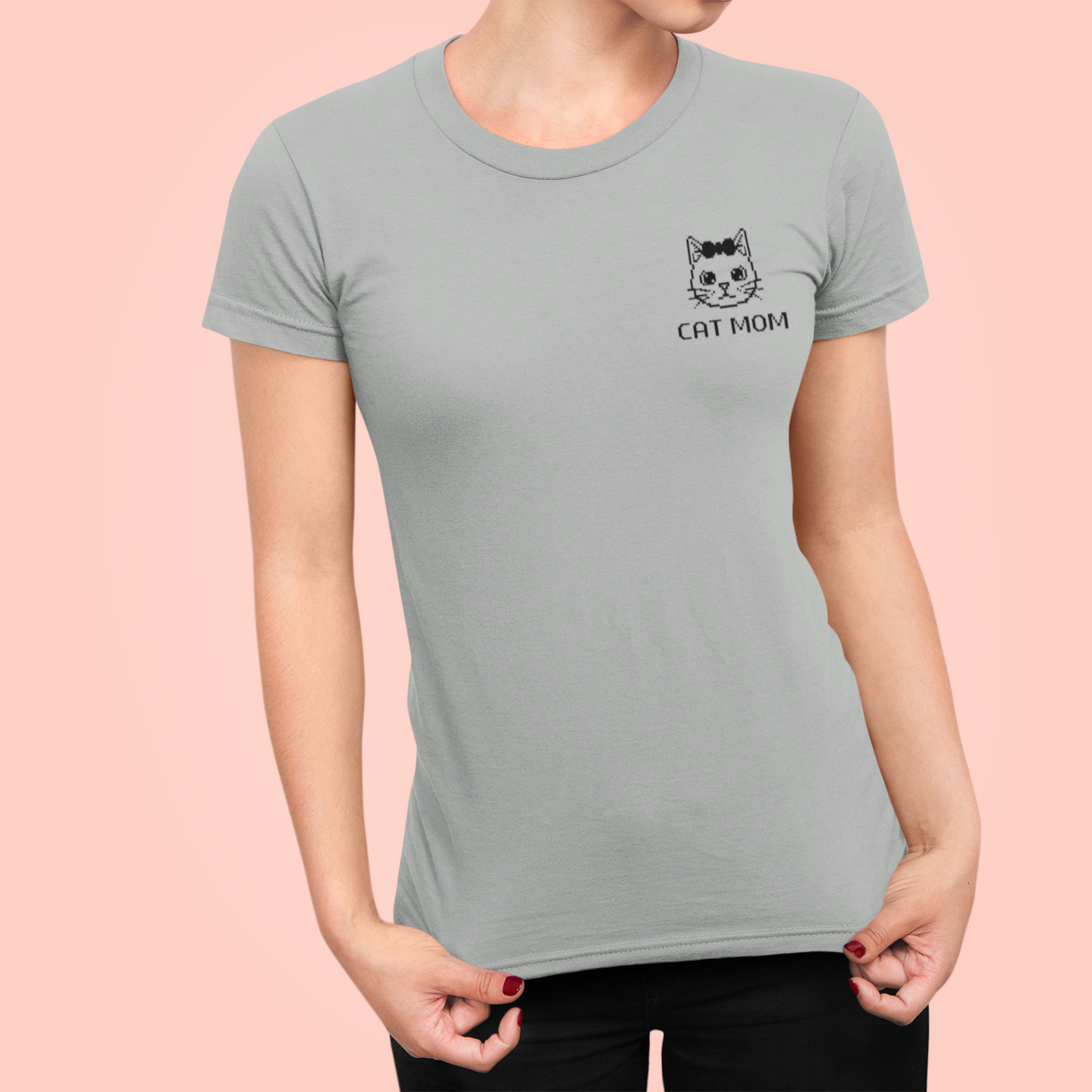 Copy of Pixel Cat Mom Women’s Slim Fit Tee