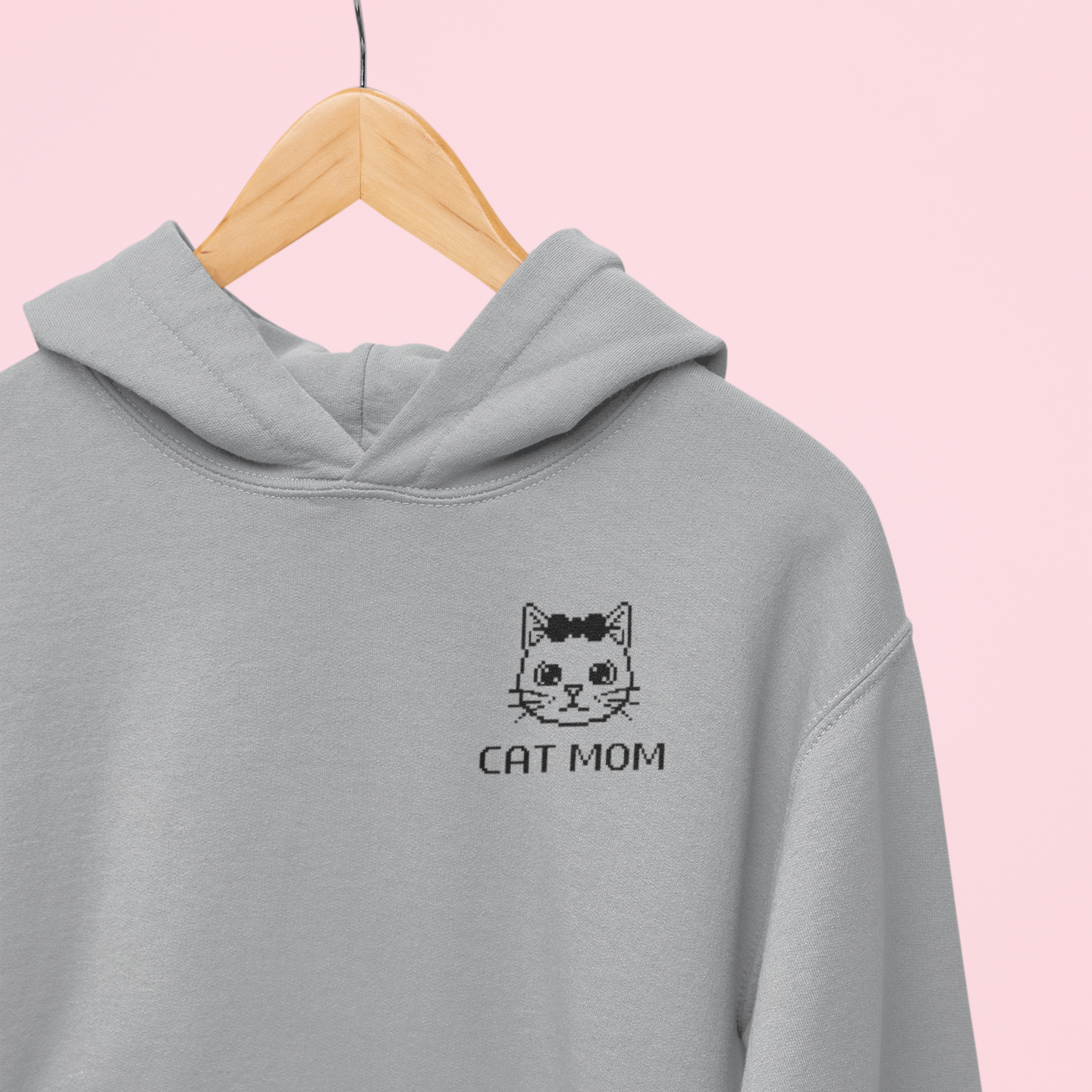 Pixel Cat Mom Hoodie
