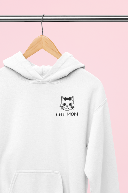 Pixel Cat Mom Hoodie
