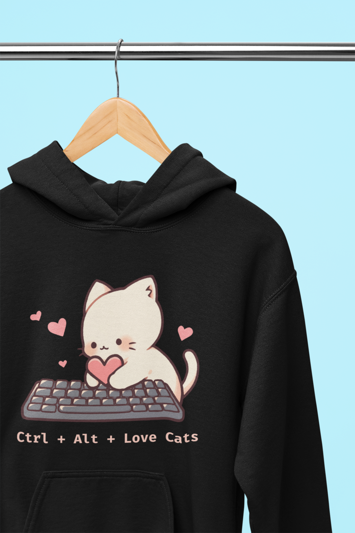 Ctrl + Alt + Love Cats Hoodie