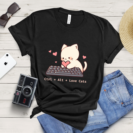 Ctrl + Alt + Love Cats Tee