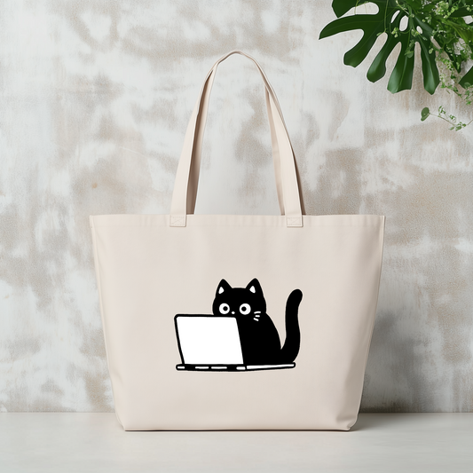 The Coding Cat Jumbo Tote