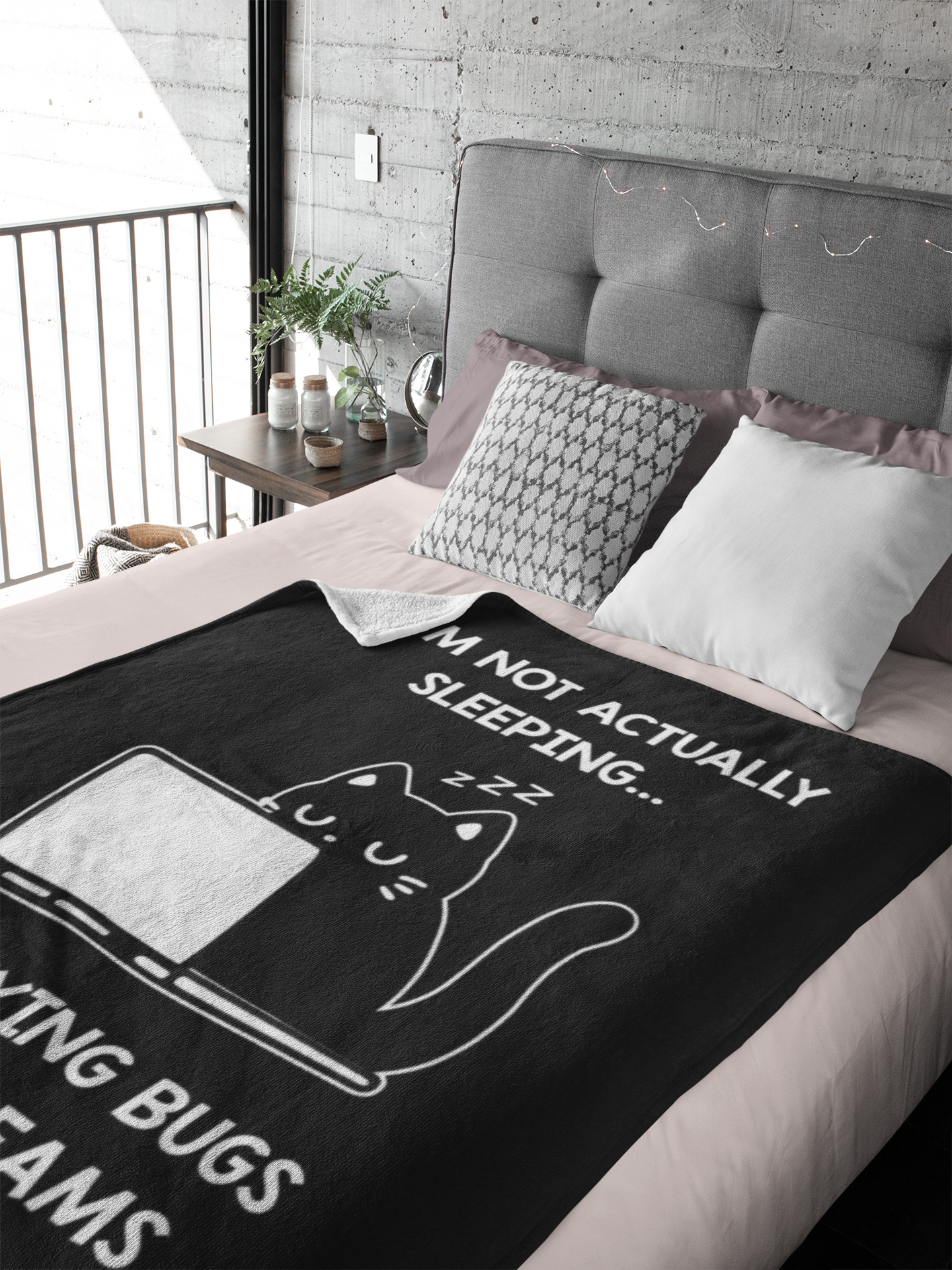 I'm Not Actually Sleeping… I'm Fixing Bugs in My Dreams Blanket
