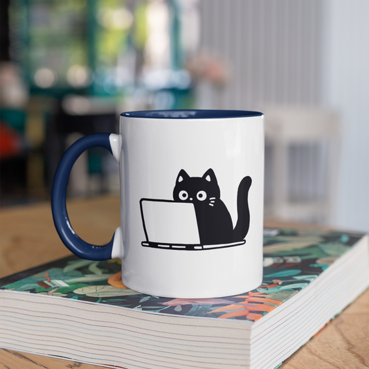 The Coding Cat 11oz Ceramic Two Tone Mug