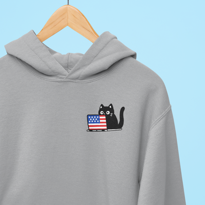 The Patriotic Coding Cat Hoodie
