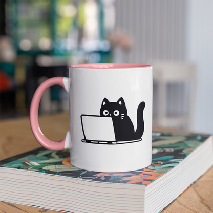The Coding Cat 11oz Ceramic Two Tone Mug