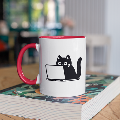 The Coding Cat 11oz Ceramic Two Tone Mug