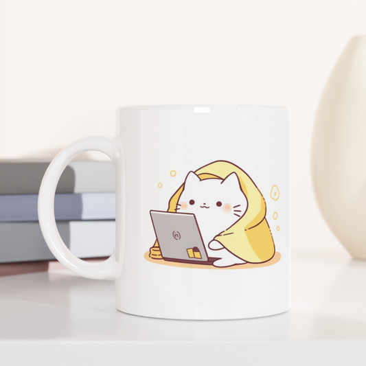 Feline Productivity Mode Coffee Mug