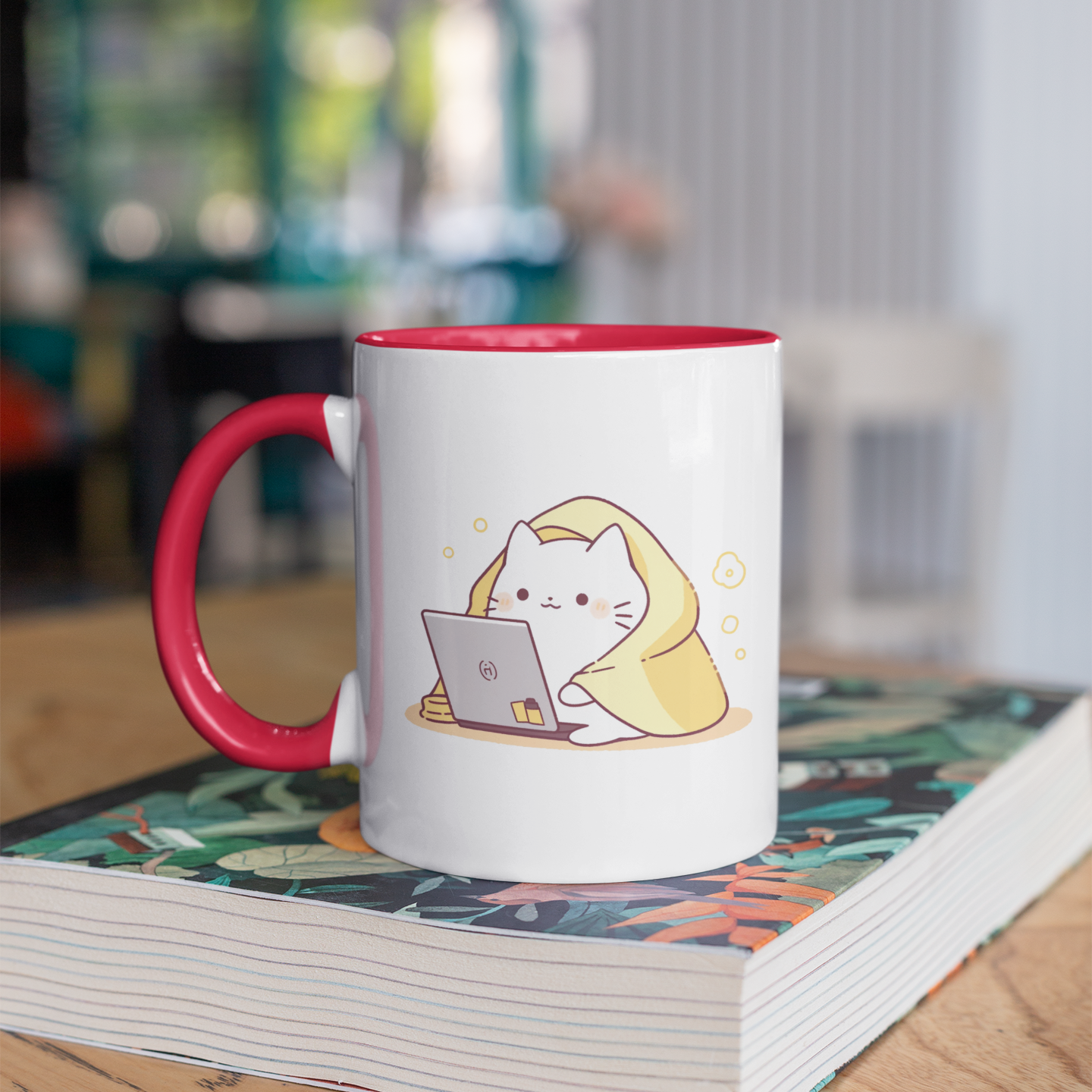 Feline Productivity Mode 11oz Ceramic Two Tone Mug