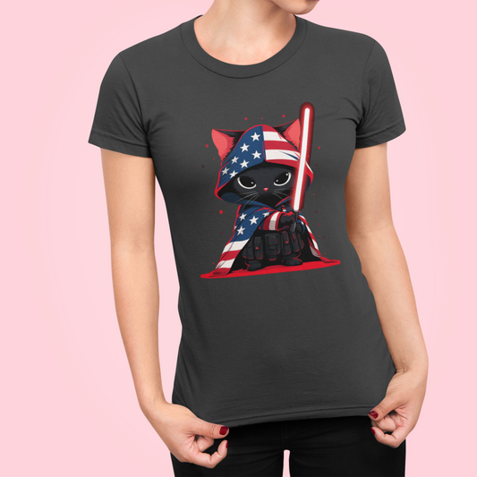 Patriotic Cat Vader Women's Slim Fit Tee
