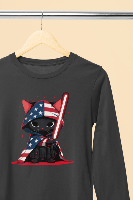 Patriotic Cat Vader Long Sleeve Tee