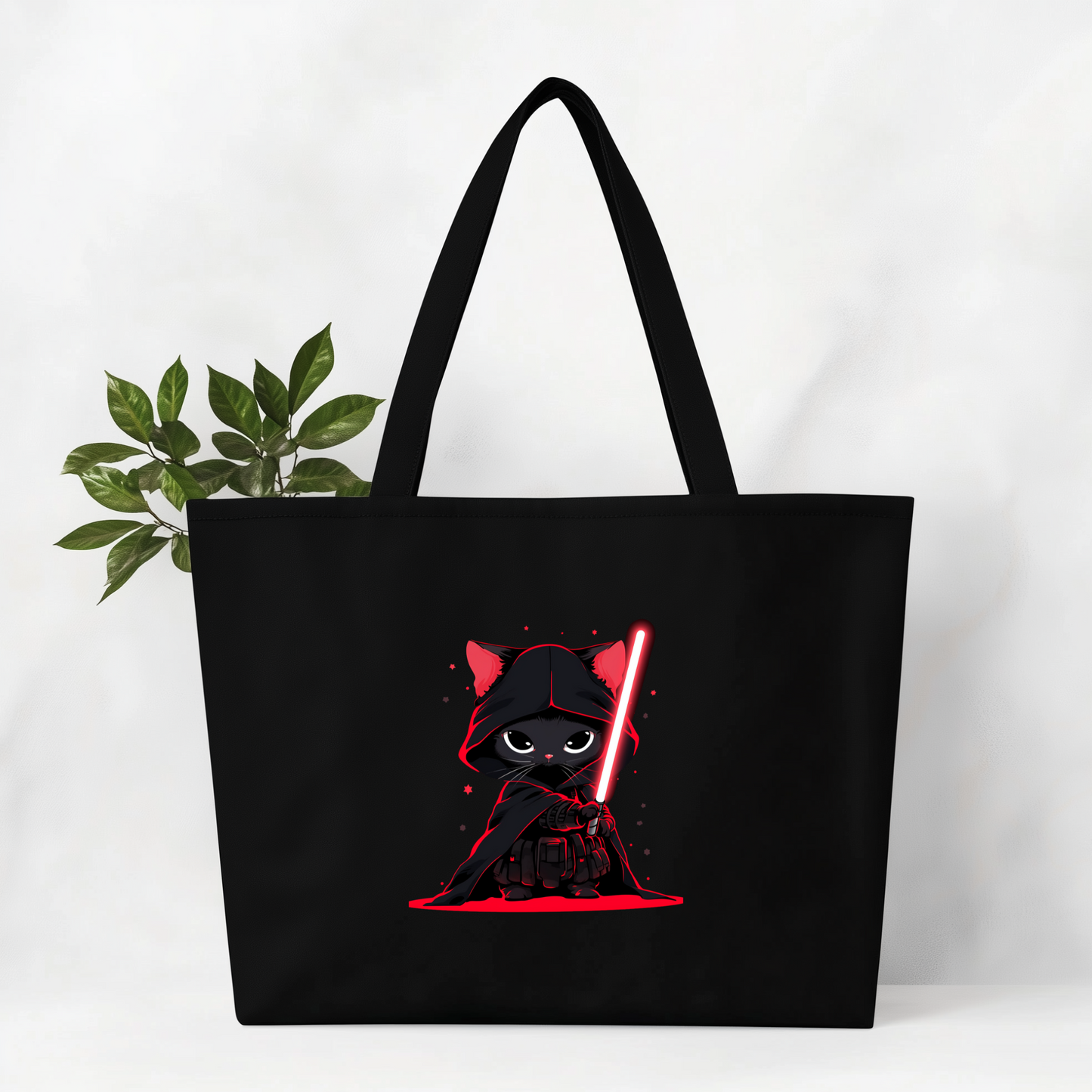 Cat Vader Jumbo Tote: Embrace the Feline Dark Side!