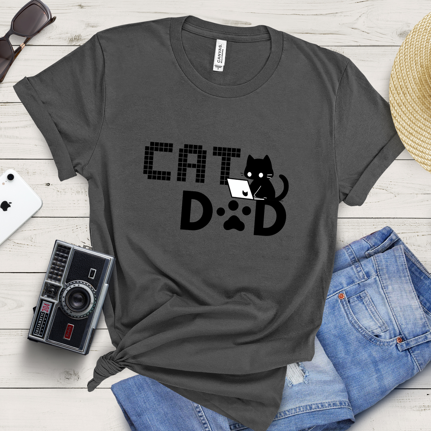 Coding Cat Dad T-shirt
