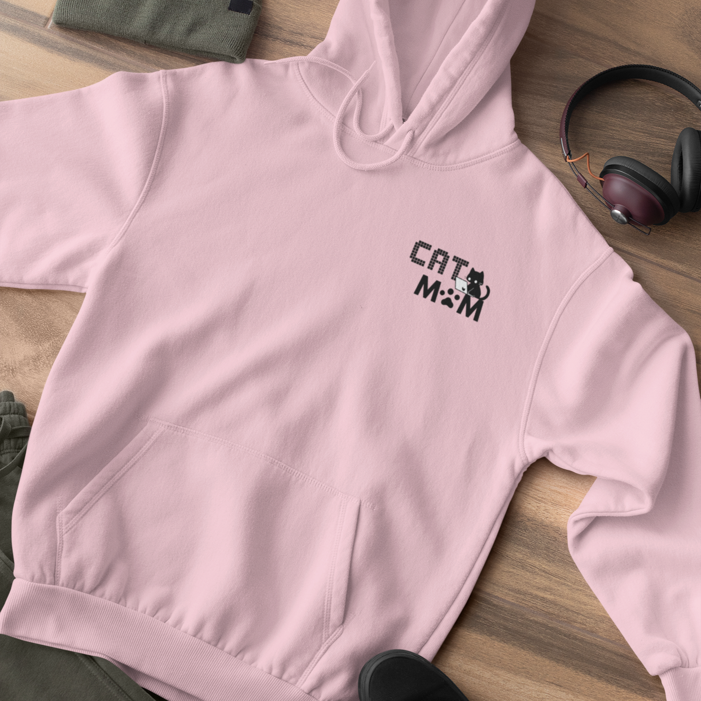 Coding Cat Mom Pocket Style Hoodie