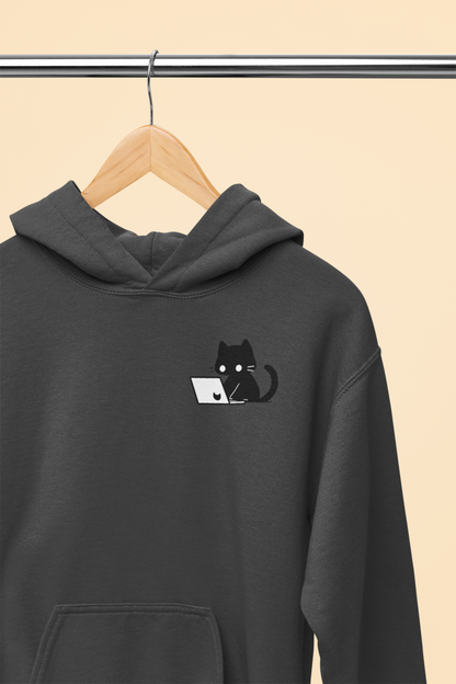 Nerdy Black Cat Hoodie