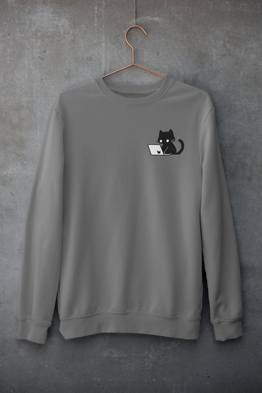 Nerdy Black Cat Sweatshirt