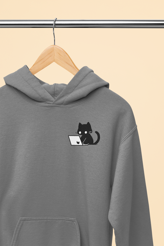 Nerdy Black Cat Hoodie