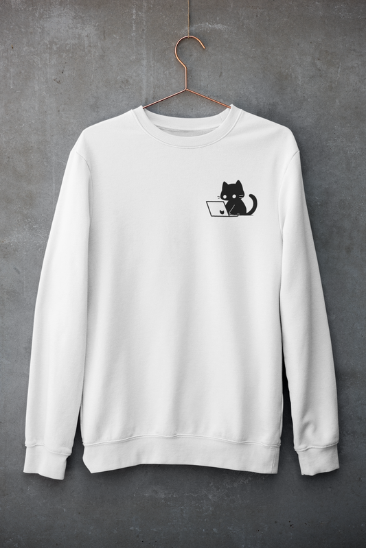 Nerdy Black Cat Sweatshirt