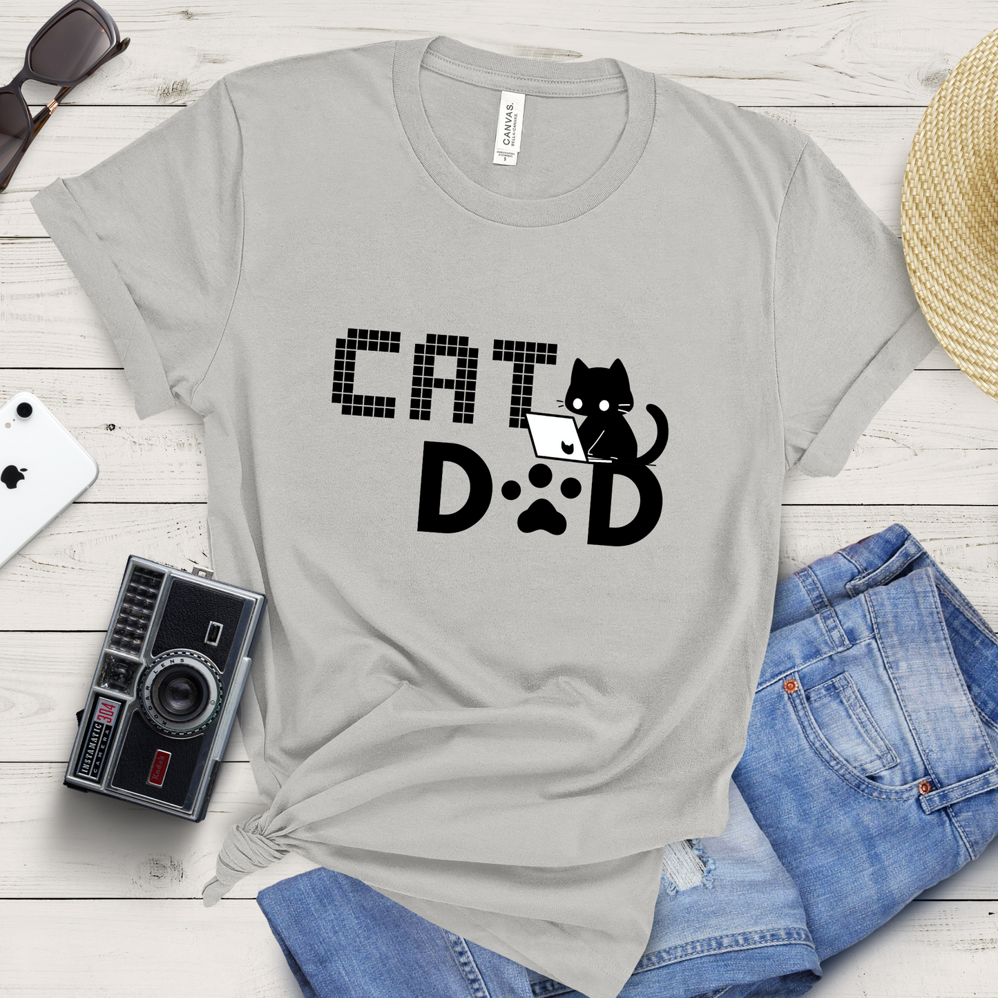 Coding Cat Dad T-shirt