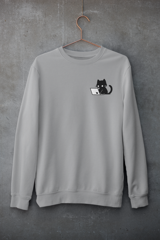 Nerdy Black Cat Sweatshirt