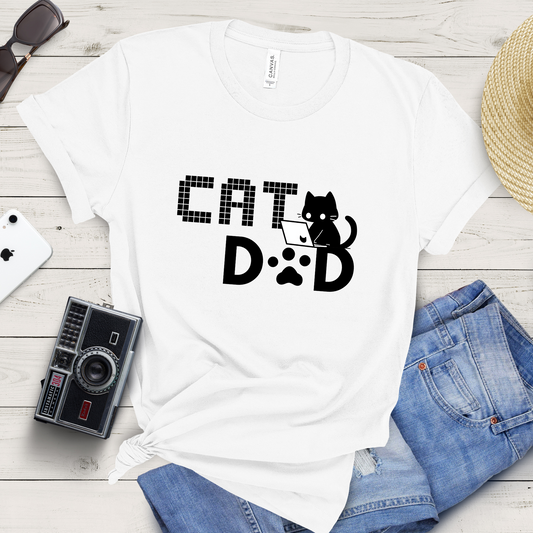 Coding Cat Dad T-shirt