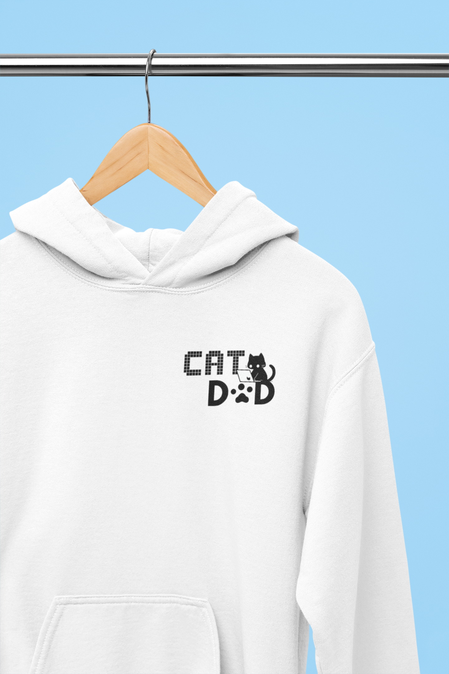 Coding Cat Dad Pocket Style Hoodie