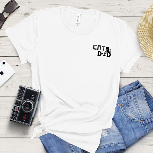 Coding Cat Dad Pocket Style T-shirt