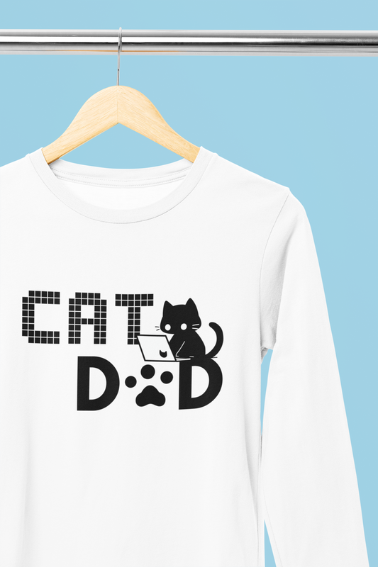Coding Cat Dad Long Sleeve Tee