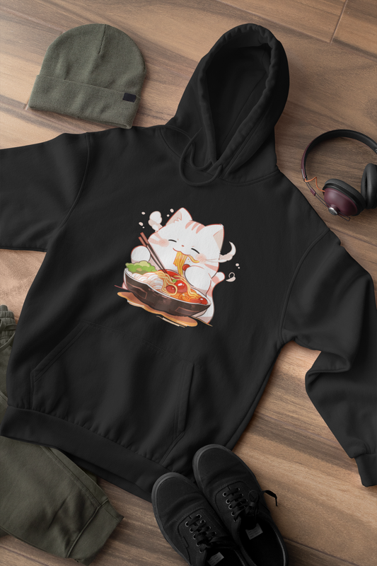 Happy Cat Ramen Feast Hoodie