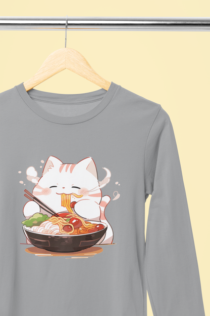 Happy Cat Ramen Feast Longsleeve Tee