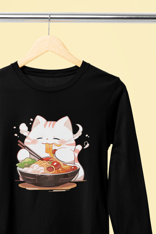 Happy Cat Ramen Feast Longsleeve Tee