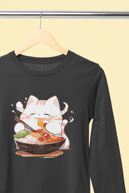 Happy Cat Ramen Feast Longsleeve Tee