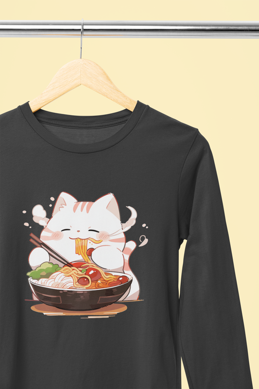Happy Cat Ramen Feast Longsleeve Tee