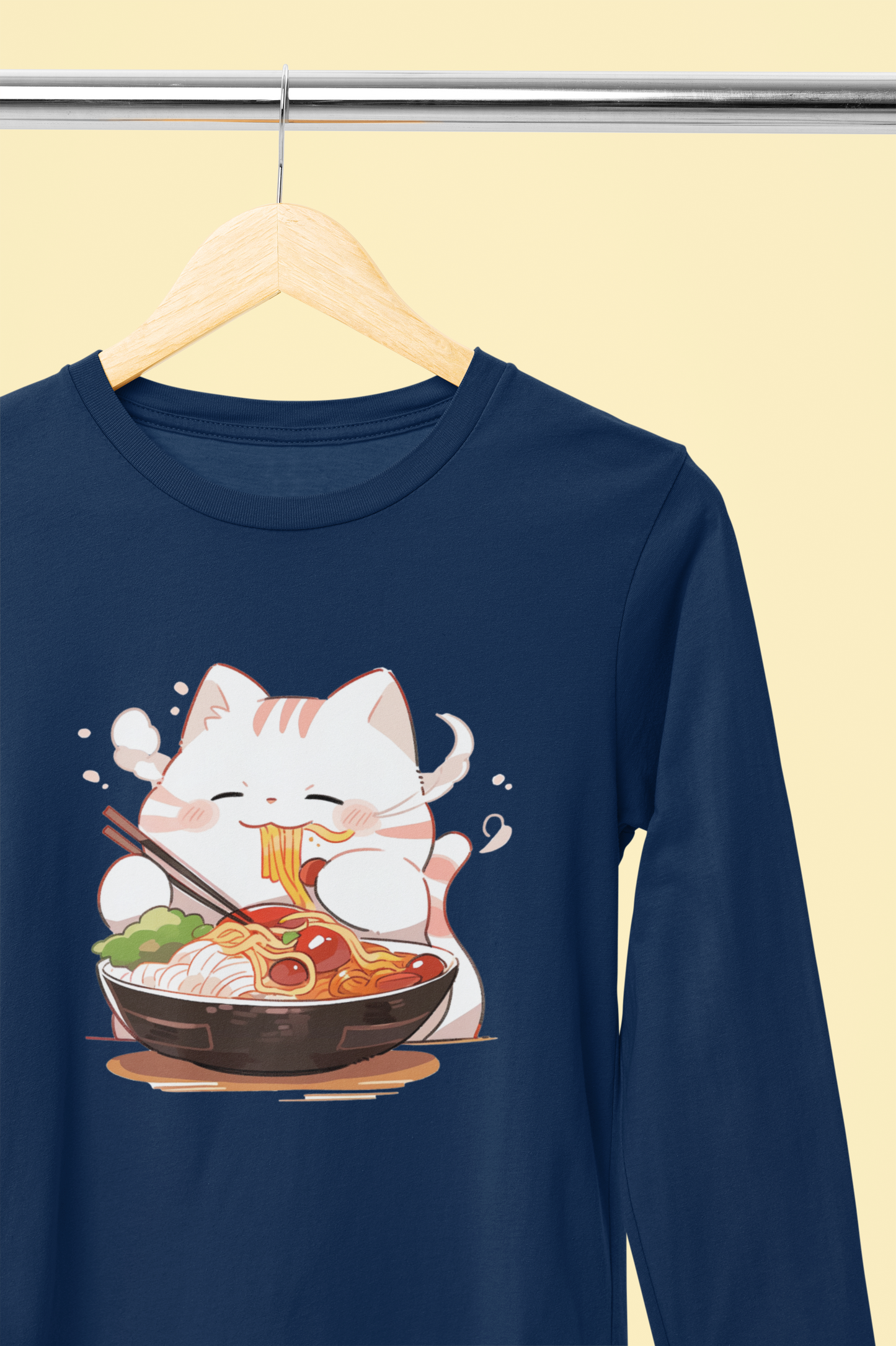 Happy Cat Ramen Feast Longsleeve Tee