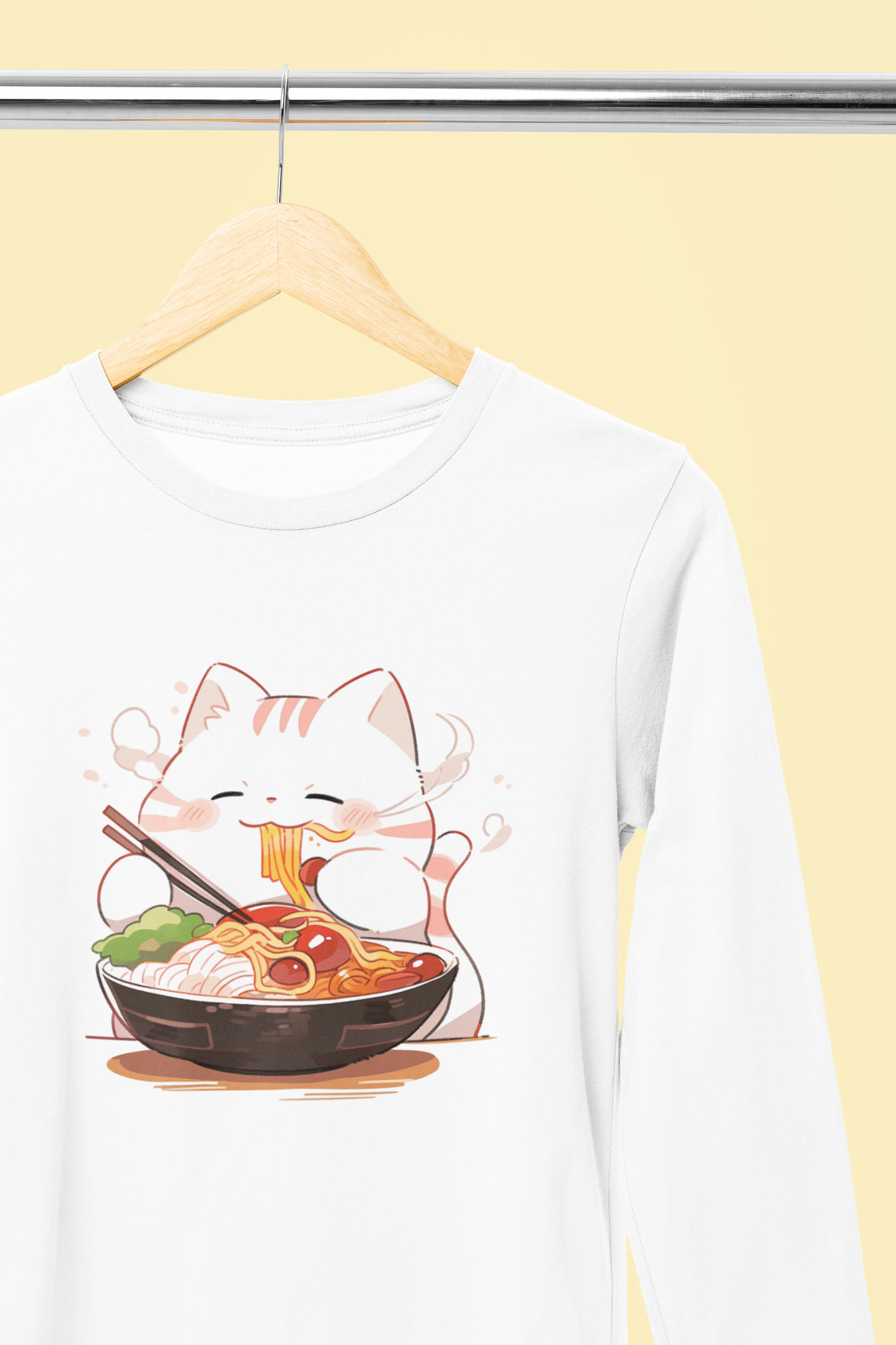 Happy Cat Ramen Feast Longsleeve Tee