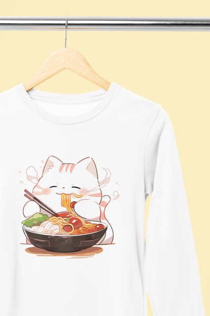 Happy Cat Ramen Feast Longsleeve Tee