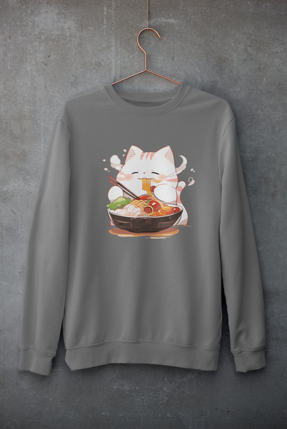 Happy Cat Ramen Feast Sweatshirt