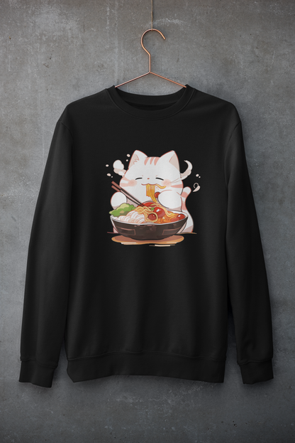 Happy Cat Ramen Feast Sweatshirt