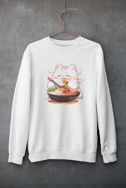 Happy Cat Ramen Feast Sweatshirt
